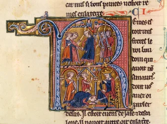 Ms Fr 9081 fol.245v Inicial historiada 